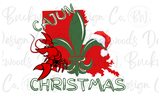 Louisiana Crawfish Cajun Christmas Digital Download PNG