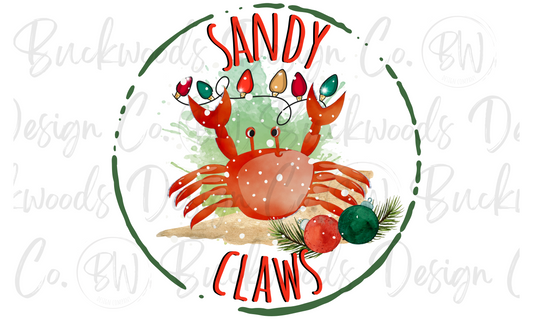 Sandy Claws Christmas Digital Download PNG