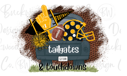 Tailgates & Touchdowns Football Digital Download PNG