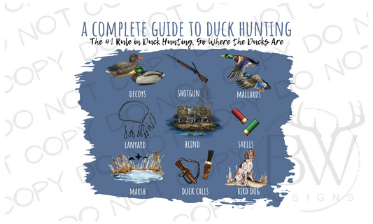 A Complete Guide to Duck Hunting Digital Download PNG