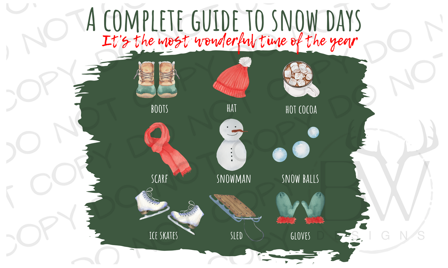 A Complete Guide to Snow Days Digital Download PNG