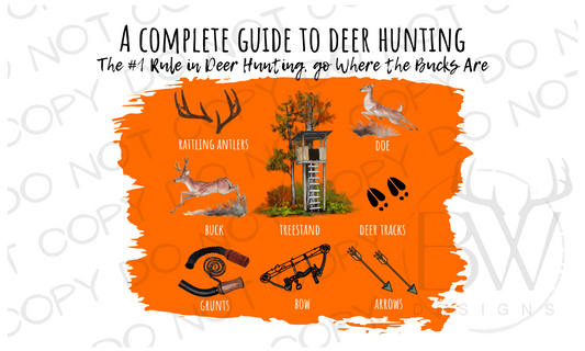 A Complete Guide to Deer Hunting Digital Download PNG