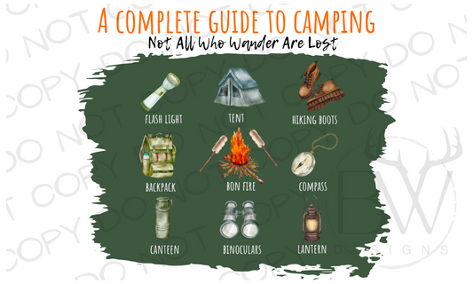 A Complete Guide to Camping Digital Download PNG