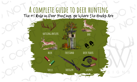 A Complete Guide to Deer Hunting Digital Download PNG