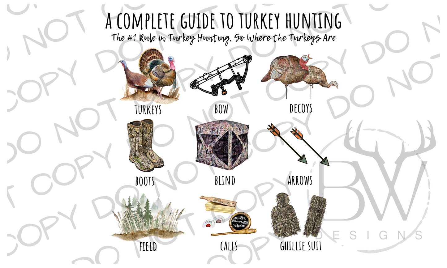 A Complete Guide to Turkey Hunting Digital Download PNG