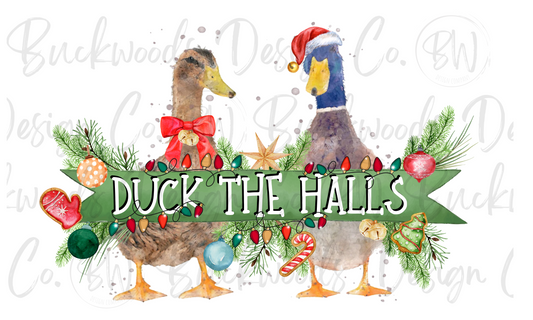 Duck the Halls Duck Hunting Christmas Digital Download PNG