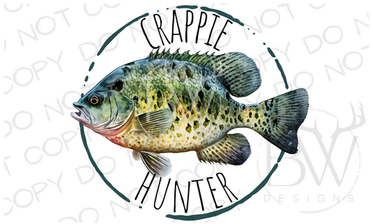 Crappie Hunter Fishing Digital Download PNG