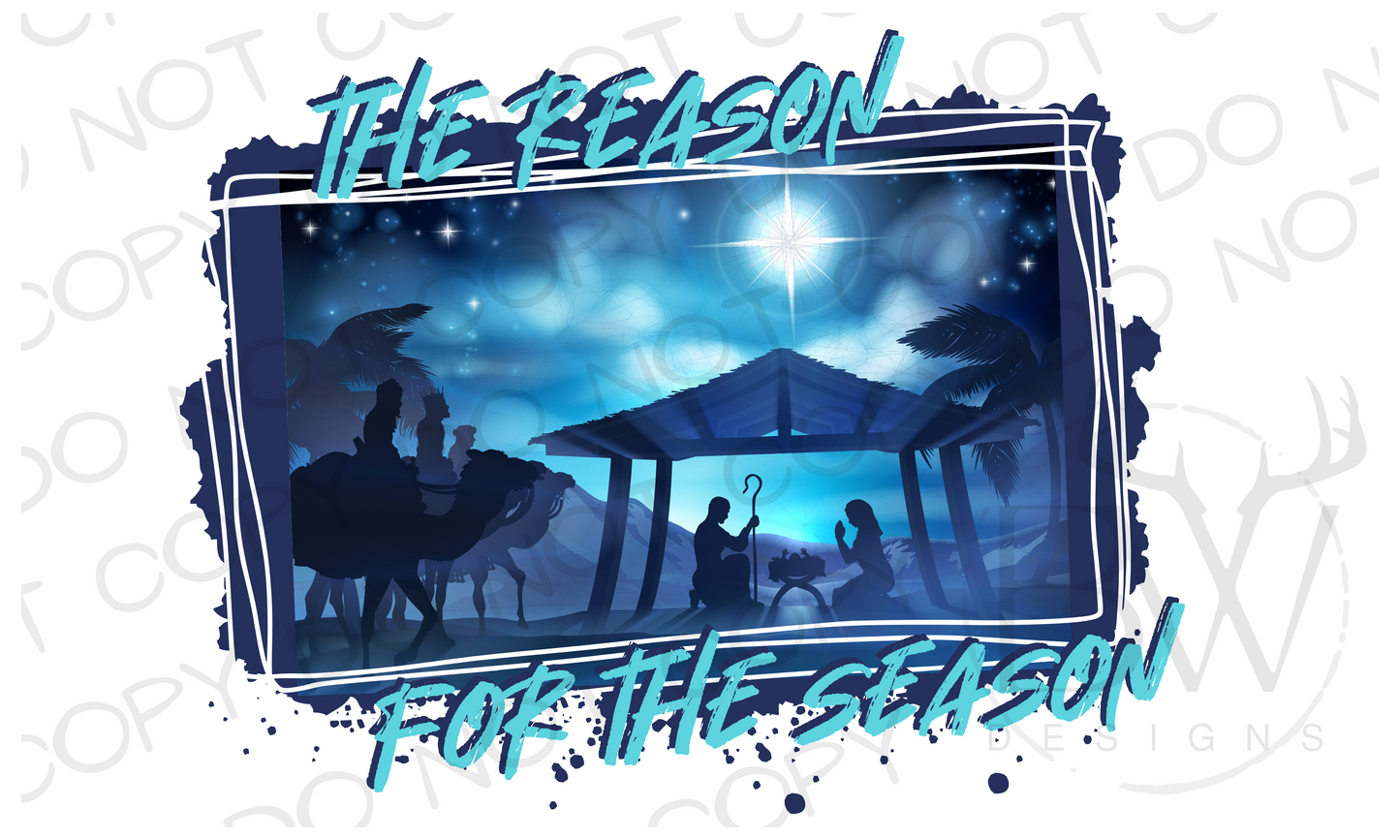 The Reason For the Season Christmas Nativity Scene Digital Download PNG