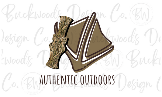 Authentic Outdoors Logo Duck Hunting Digital Download PNG