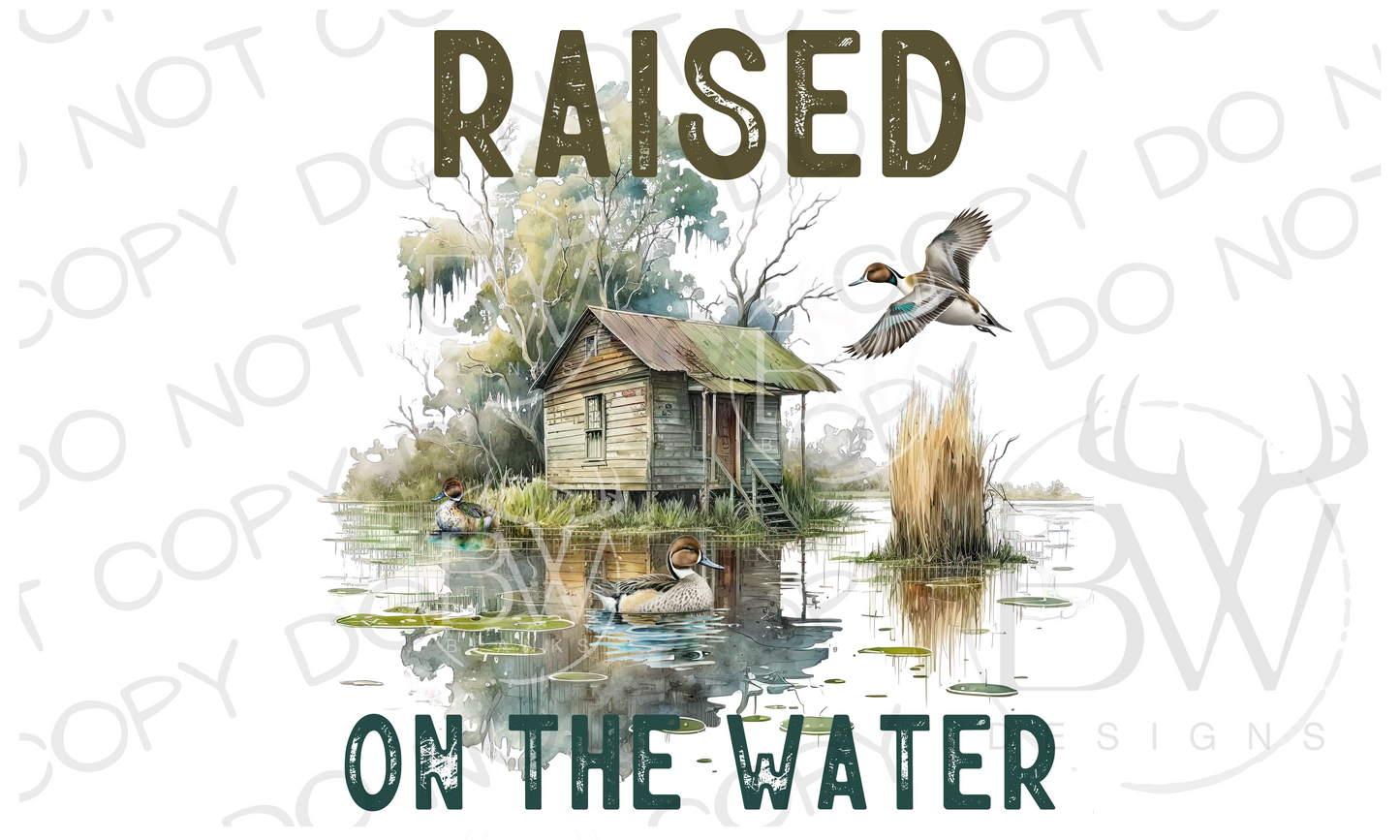 Raised on the Water Pintail Duck Hunting Digital Download PNG