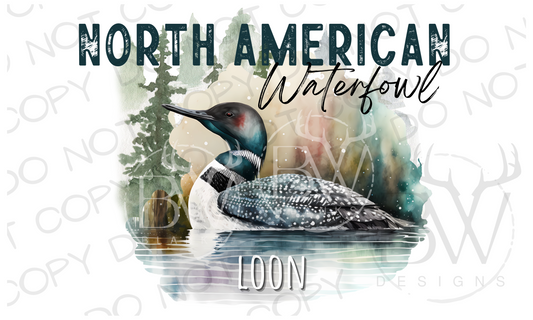 North American Waterfowl Lake Loon Digital Download PNG