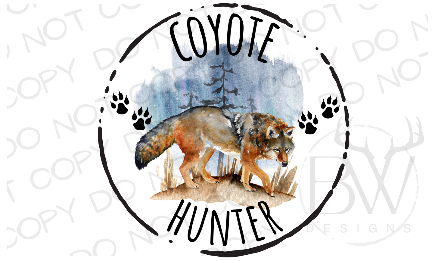 Coyote Hunter Coyote Hunting Digital Download PNG