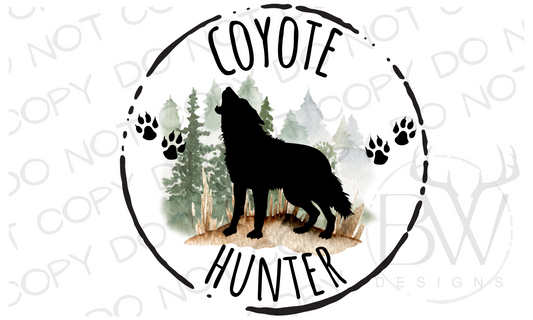 Coyote Hunter Coyote Hunting Digital Download PNG