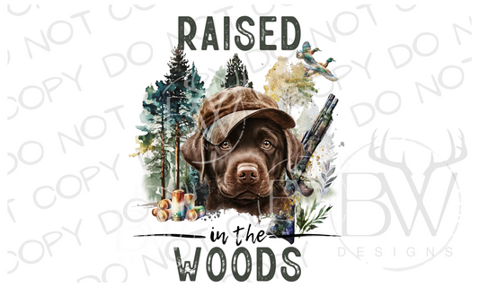 Raised in the Woods Hunting Dog Digital Download PNG