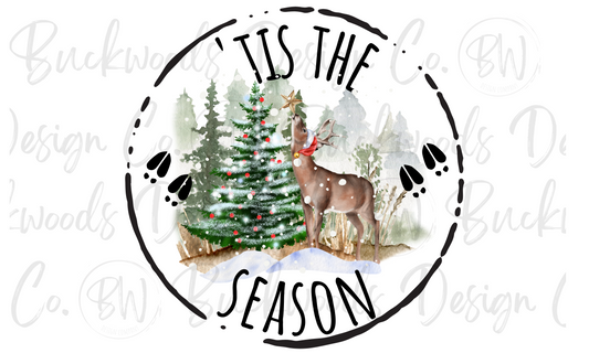 Tis the Season Deer Christmas Digital Download PNG