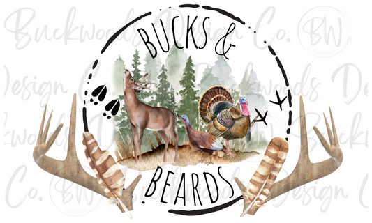 Bucks & Beards Hunting Digital Download PNG